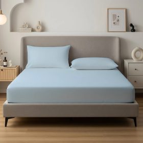 Alvásstúdió Jersey gumis lepedő Hellblau