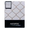 Naturtex 3-piece cotton-satin bed linen set - white stripes
