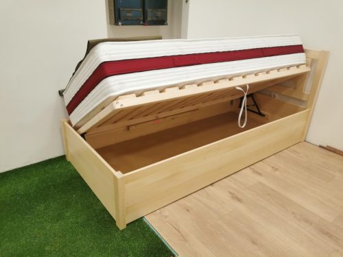 Rúna - bükk ágykeret ágyneműtartóval  80x200 cm